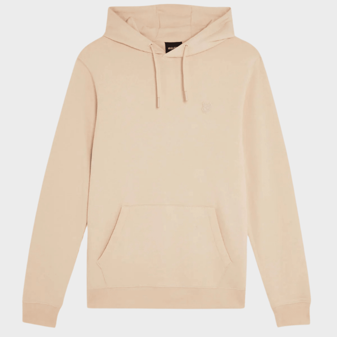 Mens Cream Lyle & Scott Tonal Badge Hoodie from You Know Who's