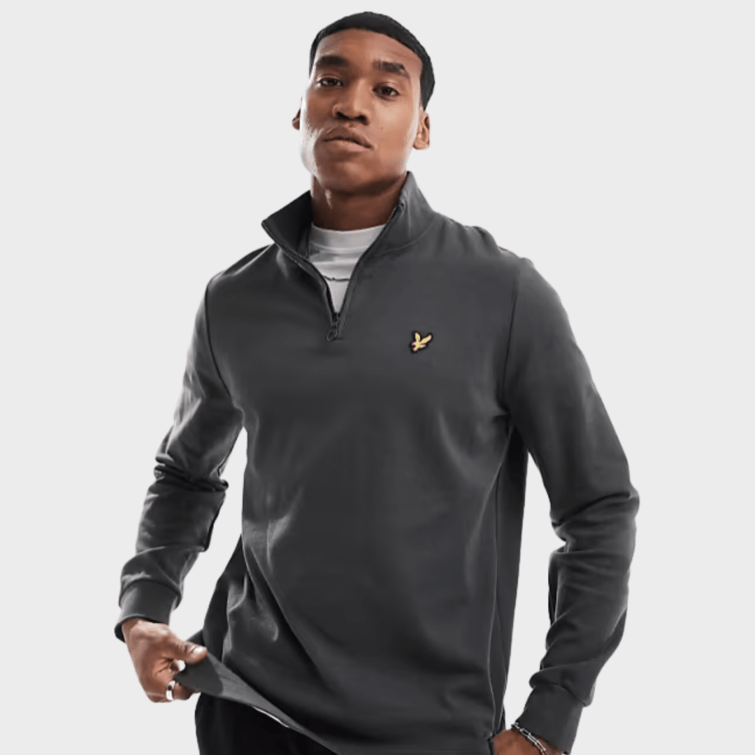 Mens Dark Grey Lyle & Scott 1/4 Zip from You Know Who's