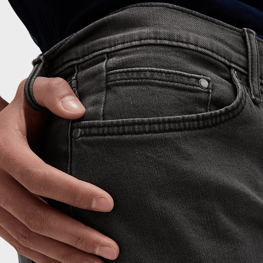 Mens Dark Grey Slim Fit Jeans from You Know Who's