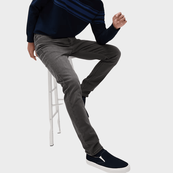 Mens Dark Grey Slim Fit Jeans from You Know Who's