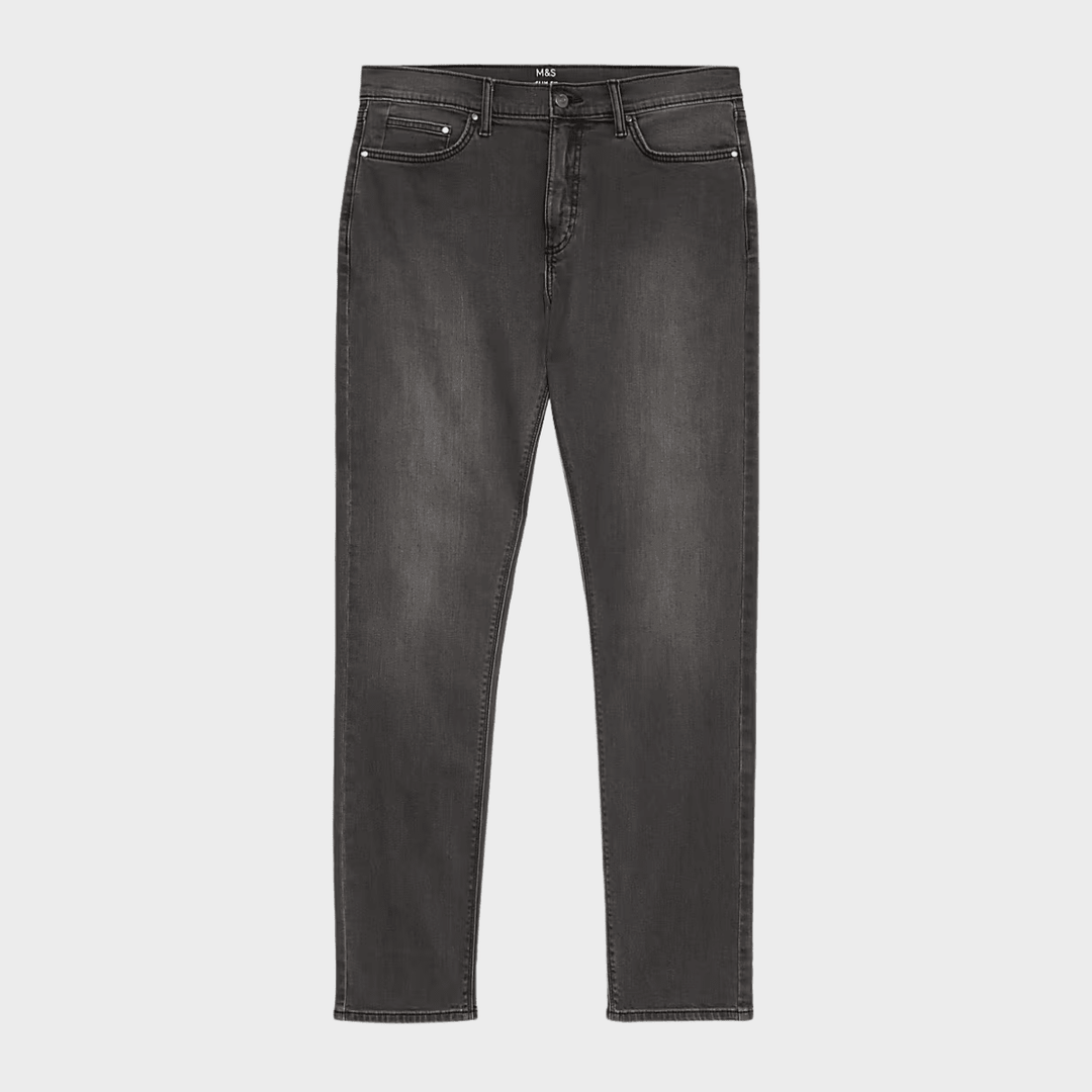 Mens Dark Grey Slim Fit Jeans from You Know Who's
