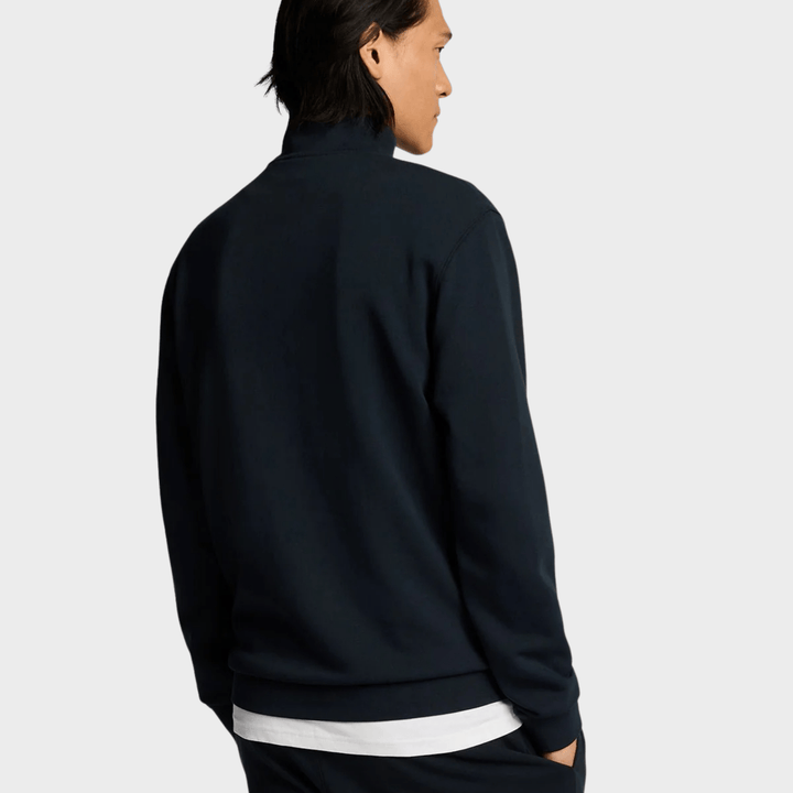 Mens Dark Navy Lyle & Scott 1/4 Zip Tonal Badge from You Know Who's
