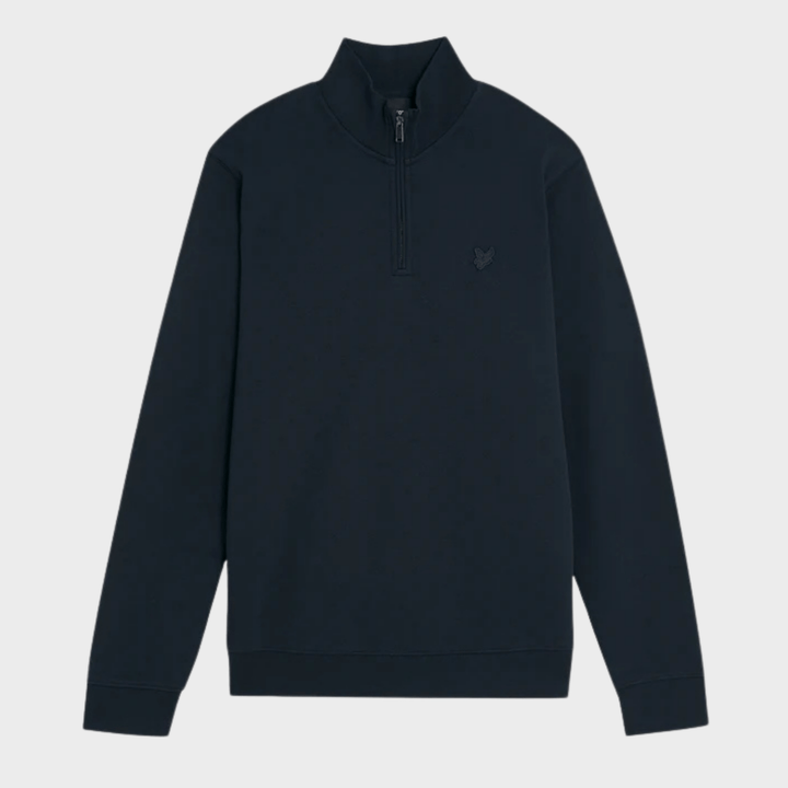 Mens Dark Navy Lyle & Scott 1/4 Zip Tonal Badge from You Know Who's