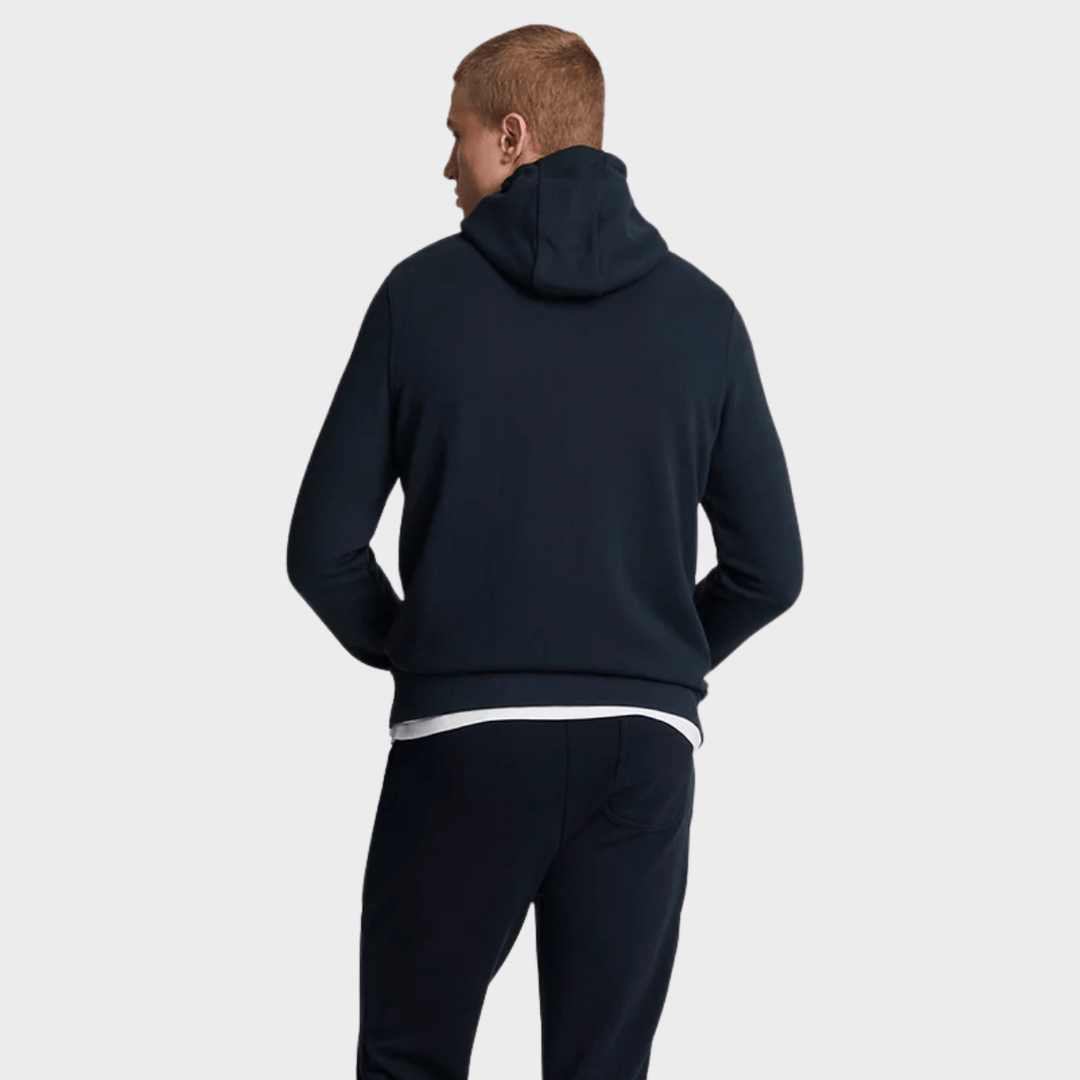 Mens Dark Navy Lyle & Scott Tonal Badge Hoodie from You Know Who's