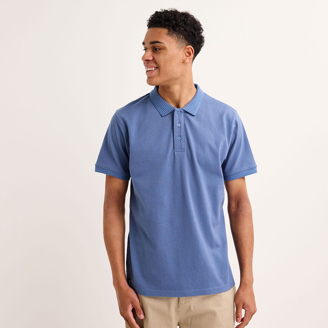 Mens Denim Tipped Collar Polo from You Know Who's