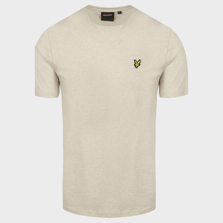Men's Ecru Marl Lyle & Scott Gold Logo T-shirt from You Know Who's