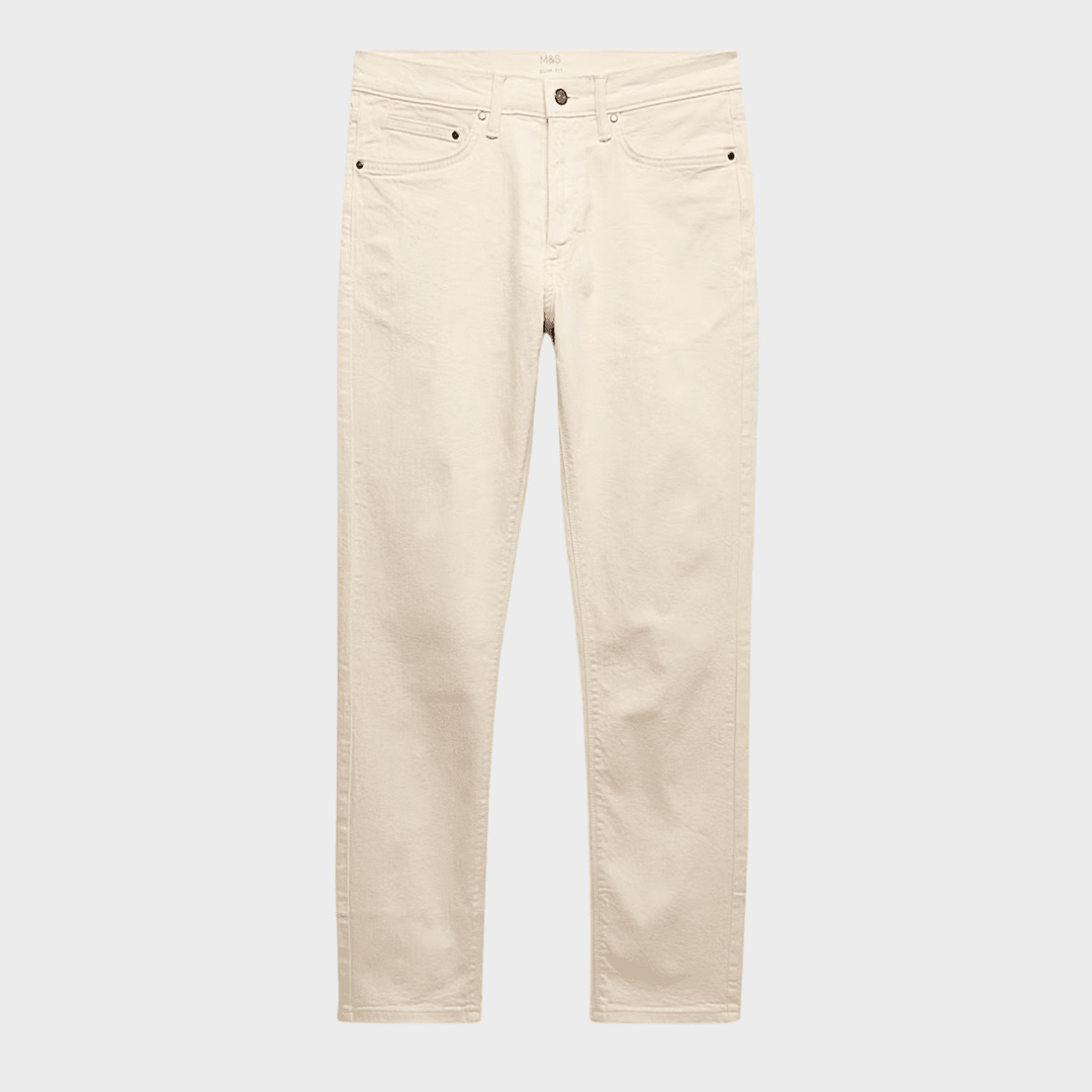 Mens Ecru Slim Fit Jeans from You Know Who's