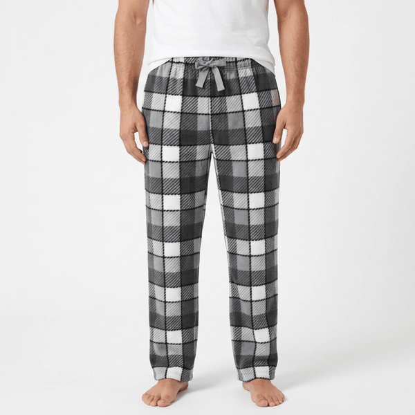 Mens Fleece Check Lounge Pants from You Know Who's