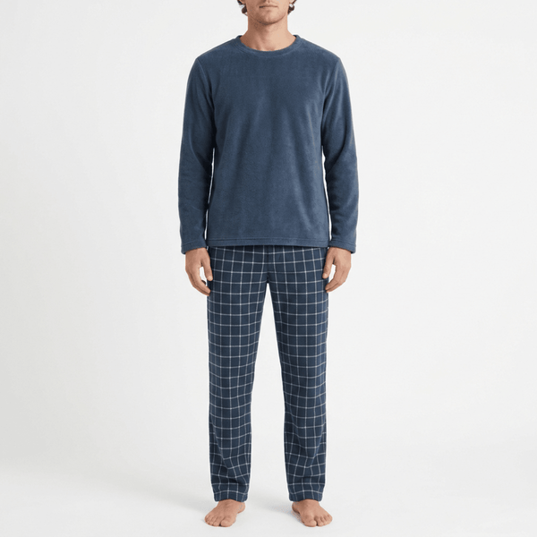 Mens Fleece Check Lounge Set from You Know Who's