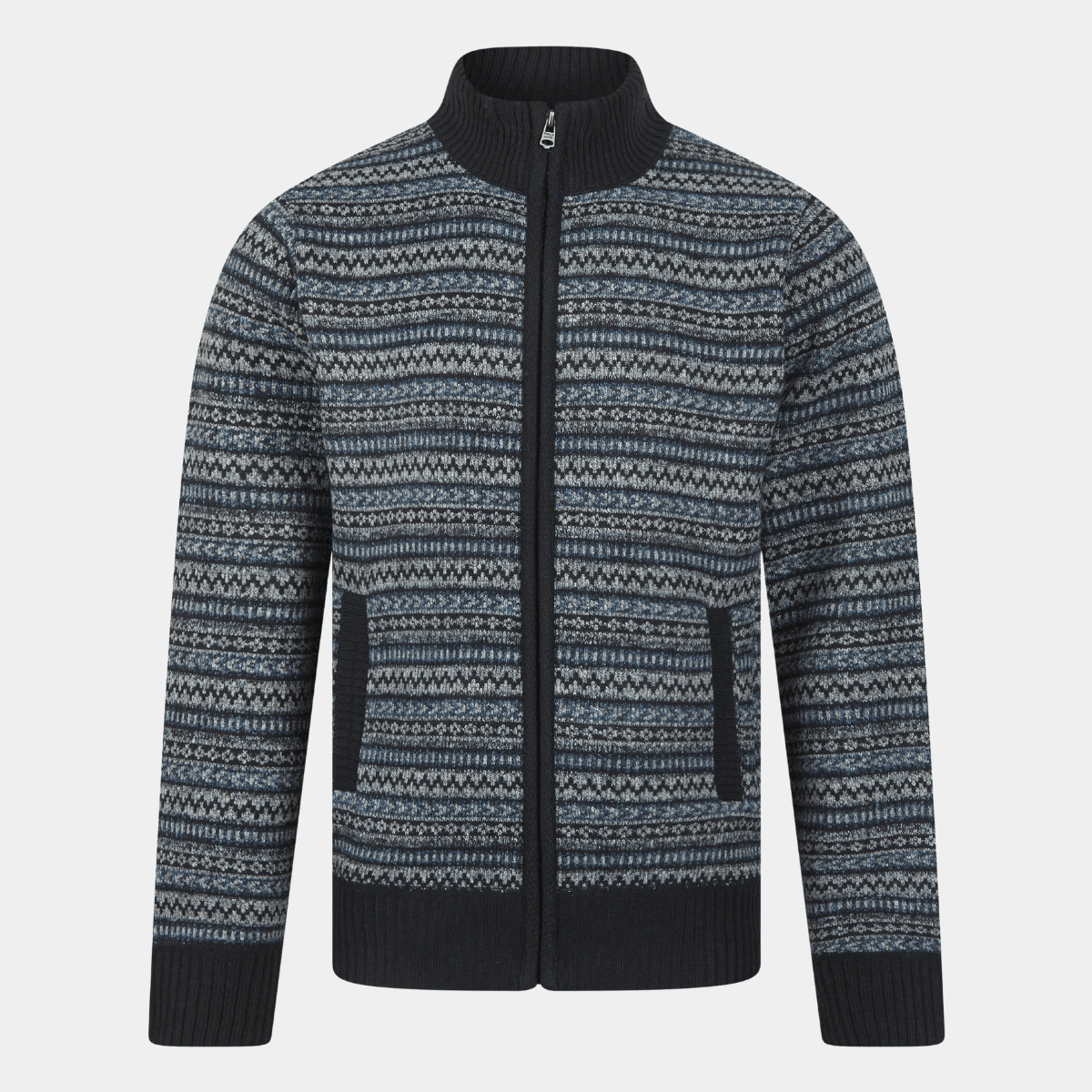 Mens Fleece Lined Jacquard Cardigan from You Know Who's