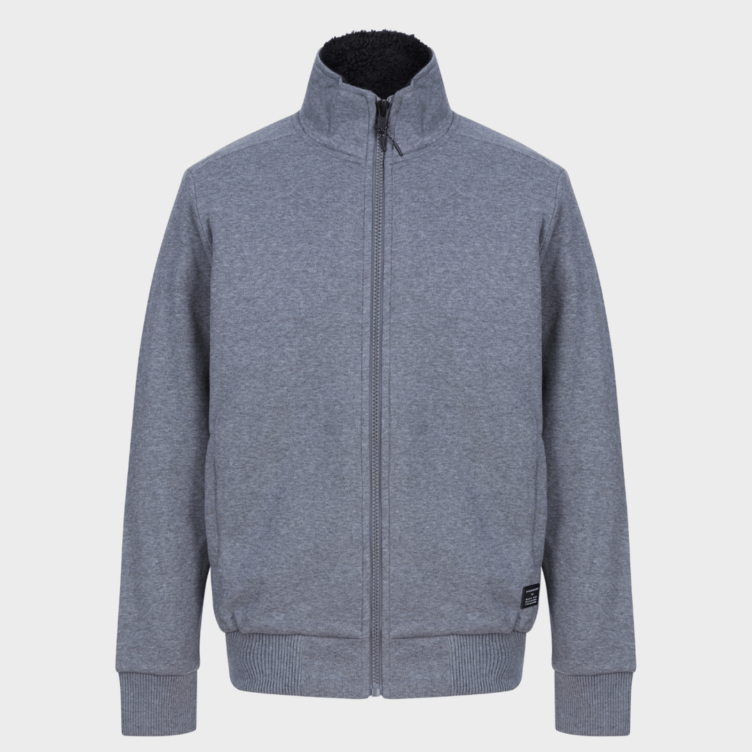 Mens Funnel Neck Zip Through Chunky Sweat With Borg Lining from You Know Who's