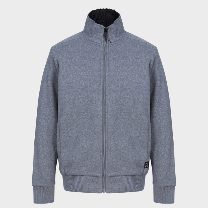 Mens Funnel Neck Zip Through Chunky Sweat With Borg Lining from You Know Who's