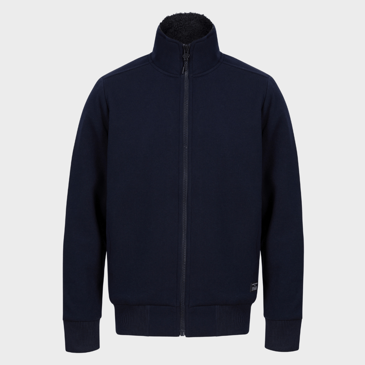 Mens Funnel Neck Zip Through Chunky Sweat With Borg Lining from You Know Who's