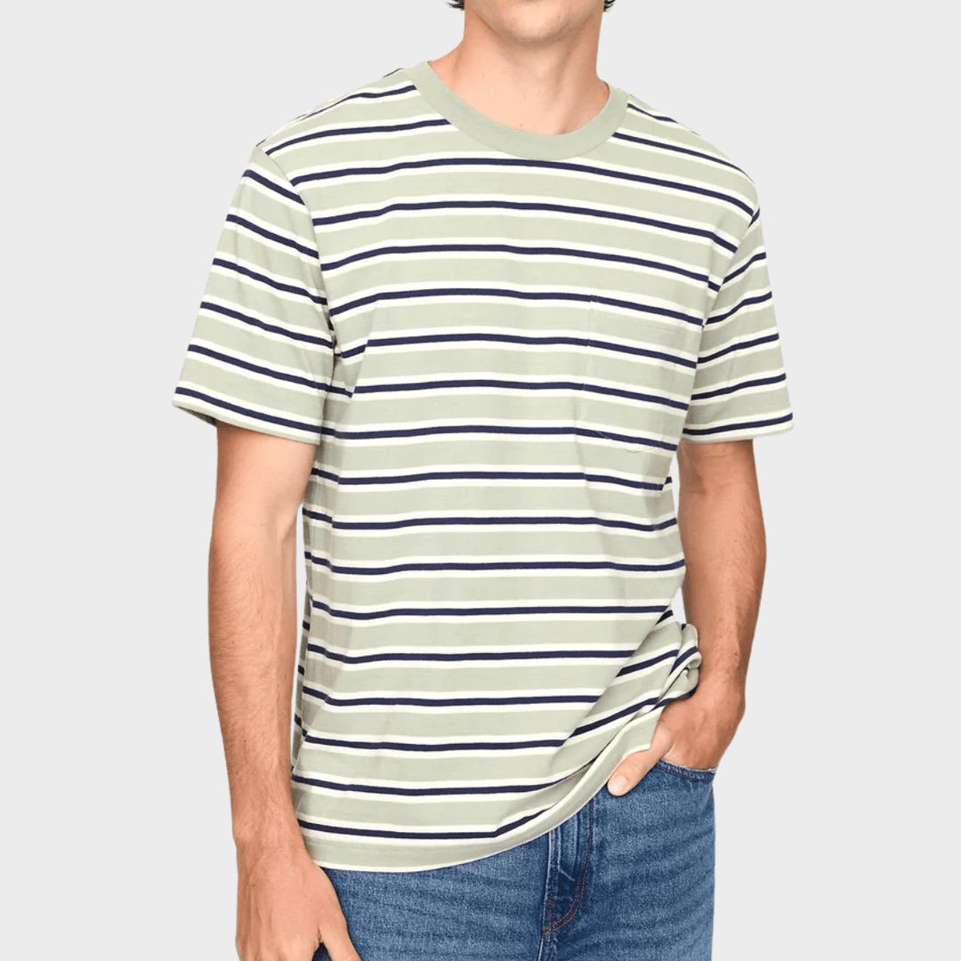 Men's GAP Green Striped T-Shirt from You Know Who's