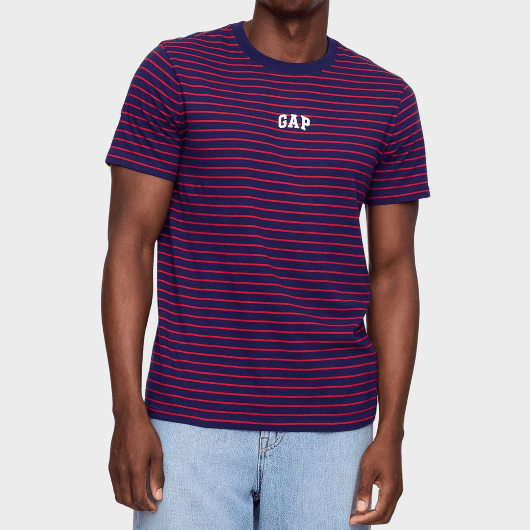Men's GAP Navy/Red Striped T-Shirt from You Know Who's