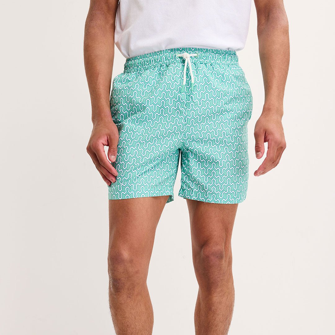 Men's Geometric Swim Shorts from You Know Who's