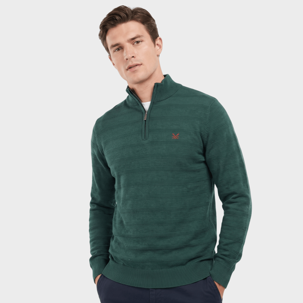Men's Green 1/4 Zip Jumper from You Know Who's