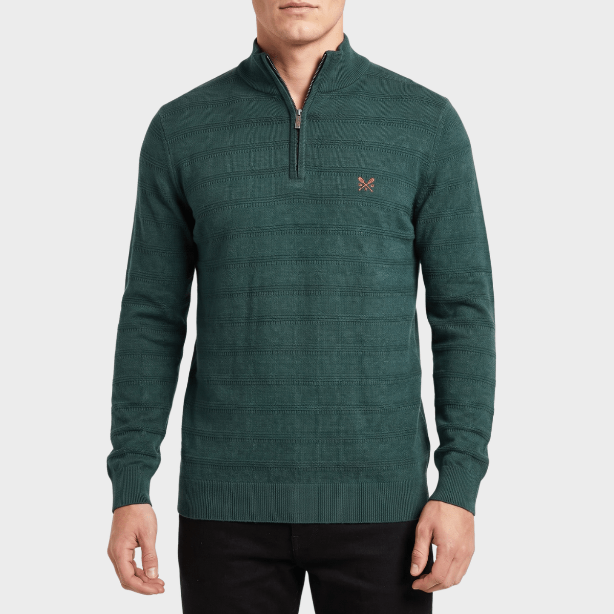 Men's Green 1/4 Zip Jumper from You Know Who's