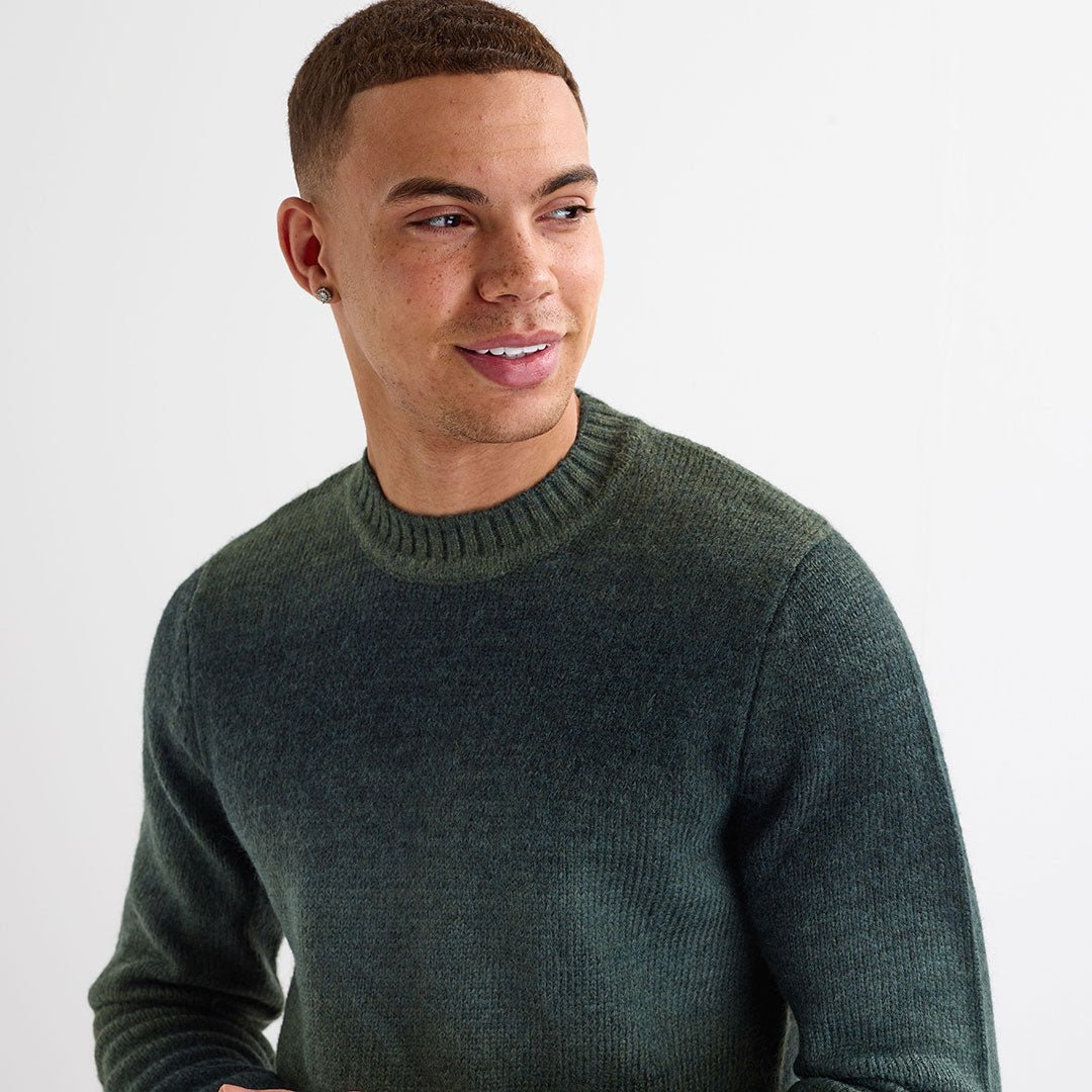 Mens Green Crew Neck Jumper from You Know Who's