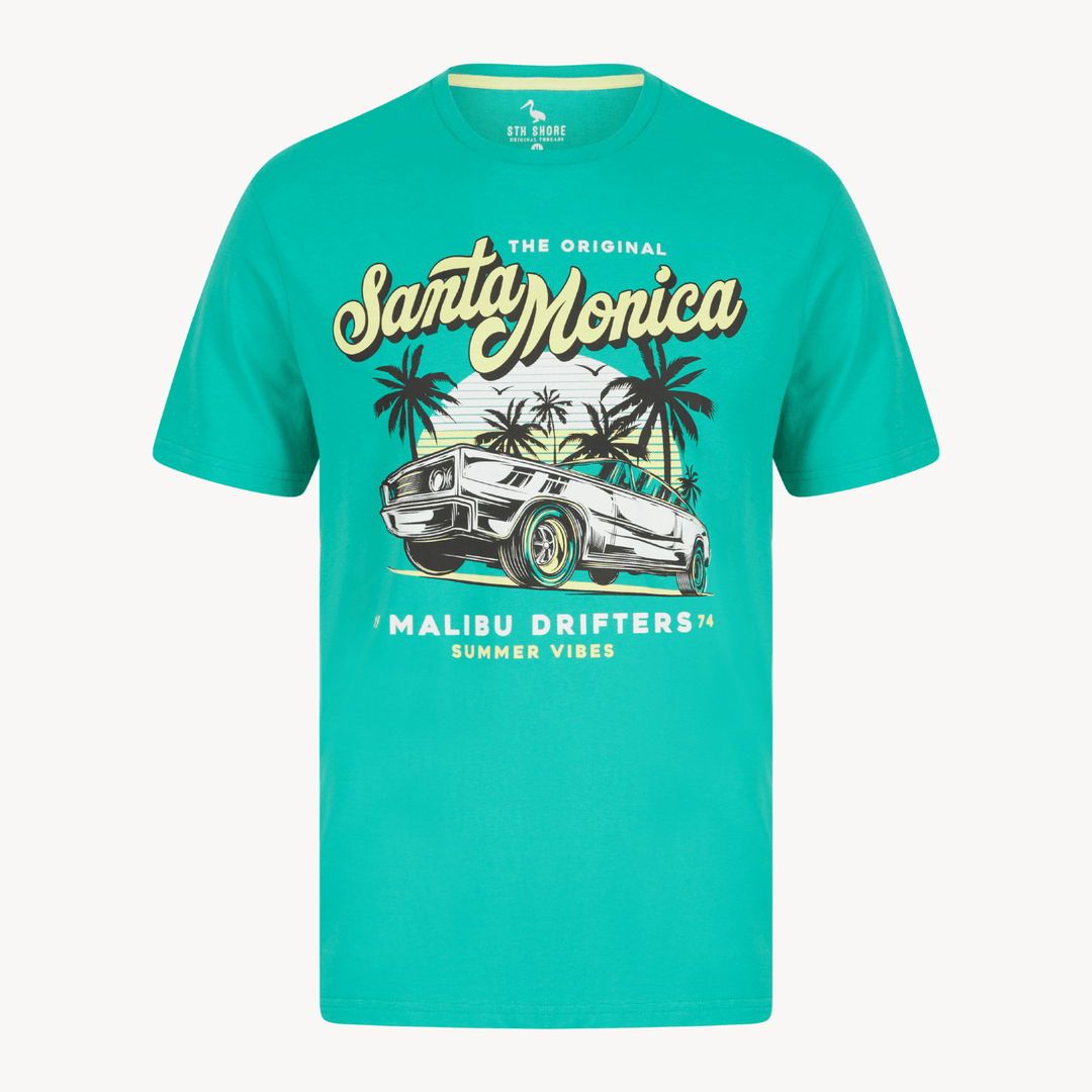 Mens Green Santa Monic T-shirt from You Know Who's