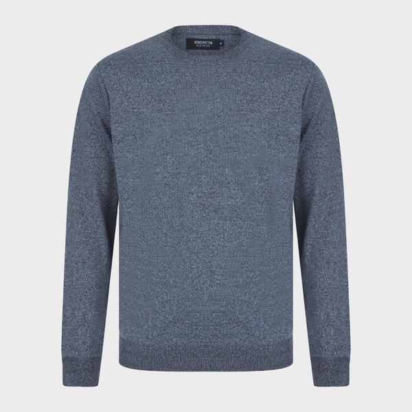 Mens Grey Birdseye Crew Neck Jumper from You Know Who's