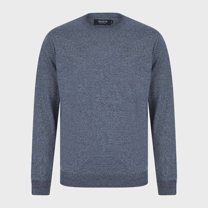 Mens Grey Birdseye Crew Neck Jumper from You Know Who's