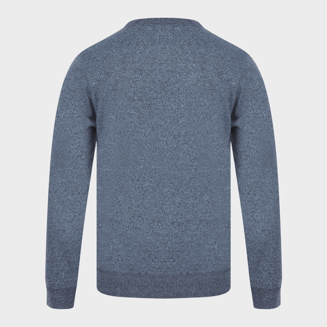 Mens Grey Birdseye Crew Neck Jumper from You Know Who's
