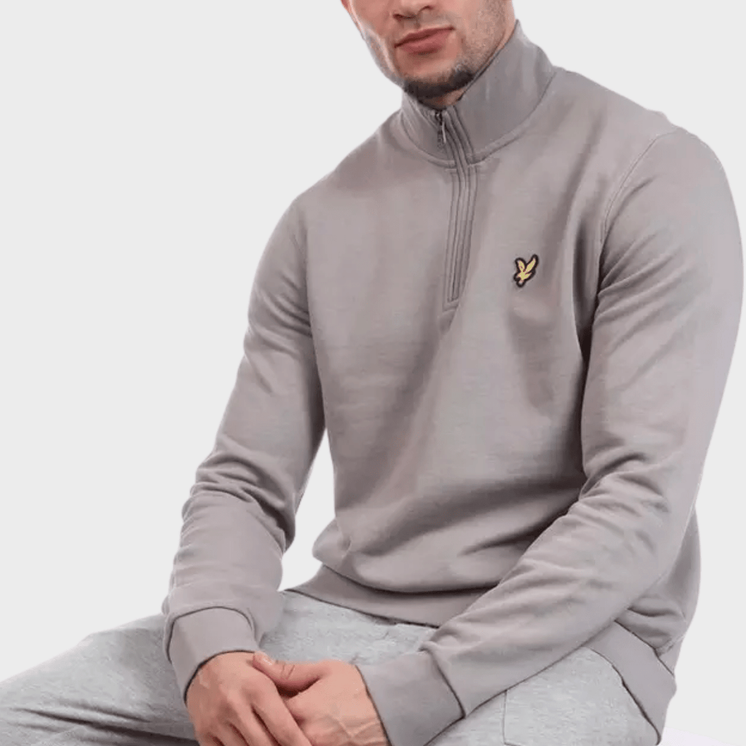 Mens Grey Lyle & Scott 1/4 Zip from You Know Who's