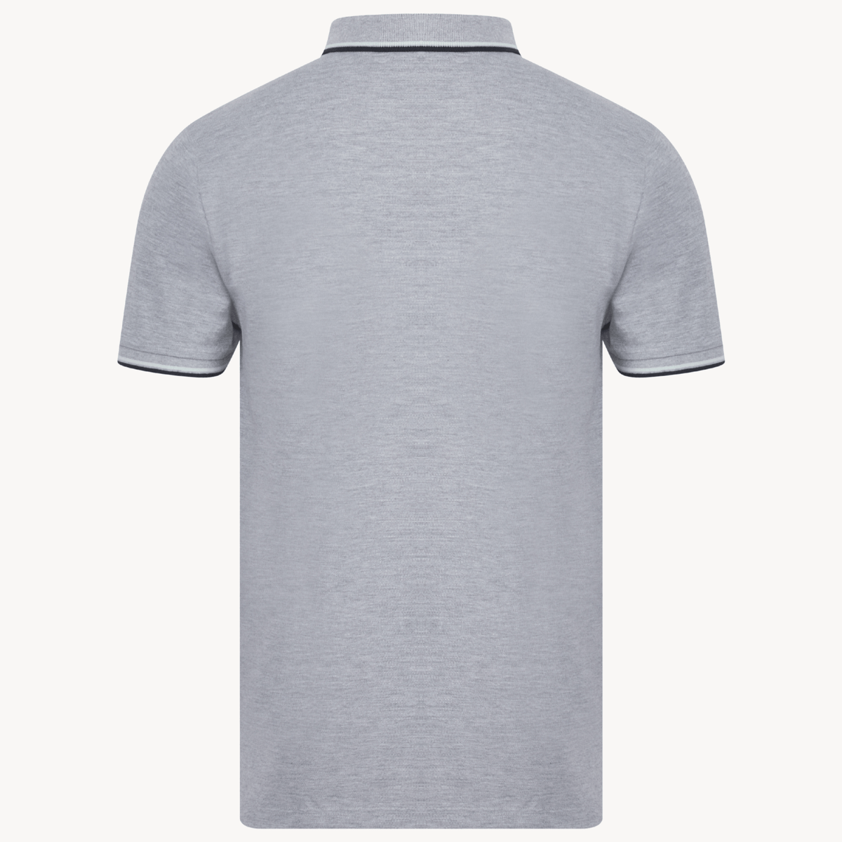 Men's Grey Marl Polo Shirt With Embroidery from You Know Who's