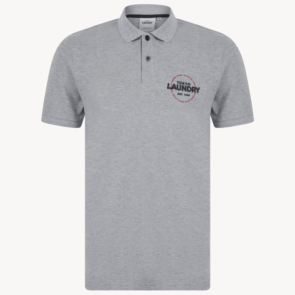Men's Grey Marl Tokyo Laundry Polo Shirt from You Know Who's