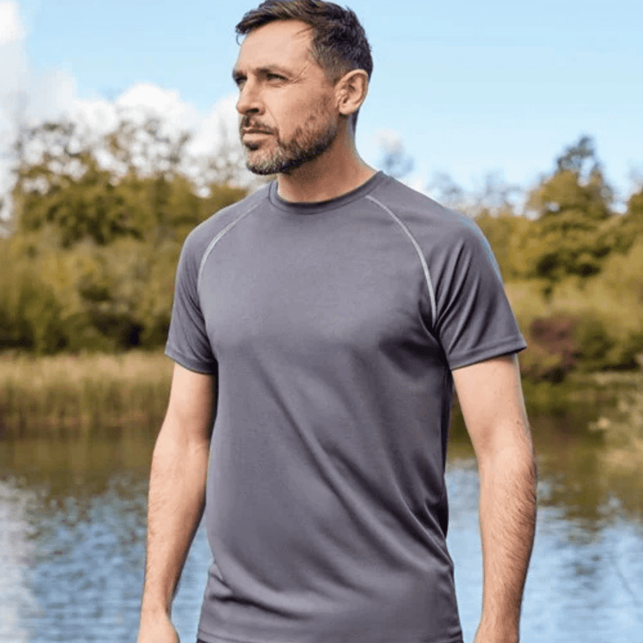 Mens Grey Quick Drying T-Shirt from You Know Who's