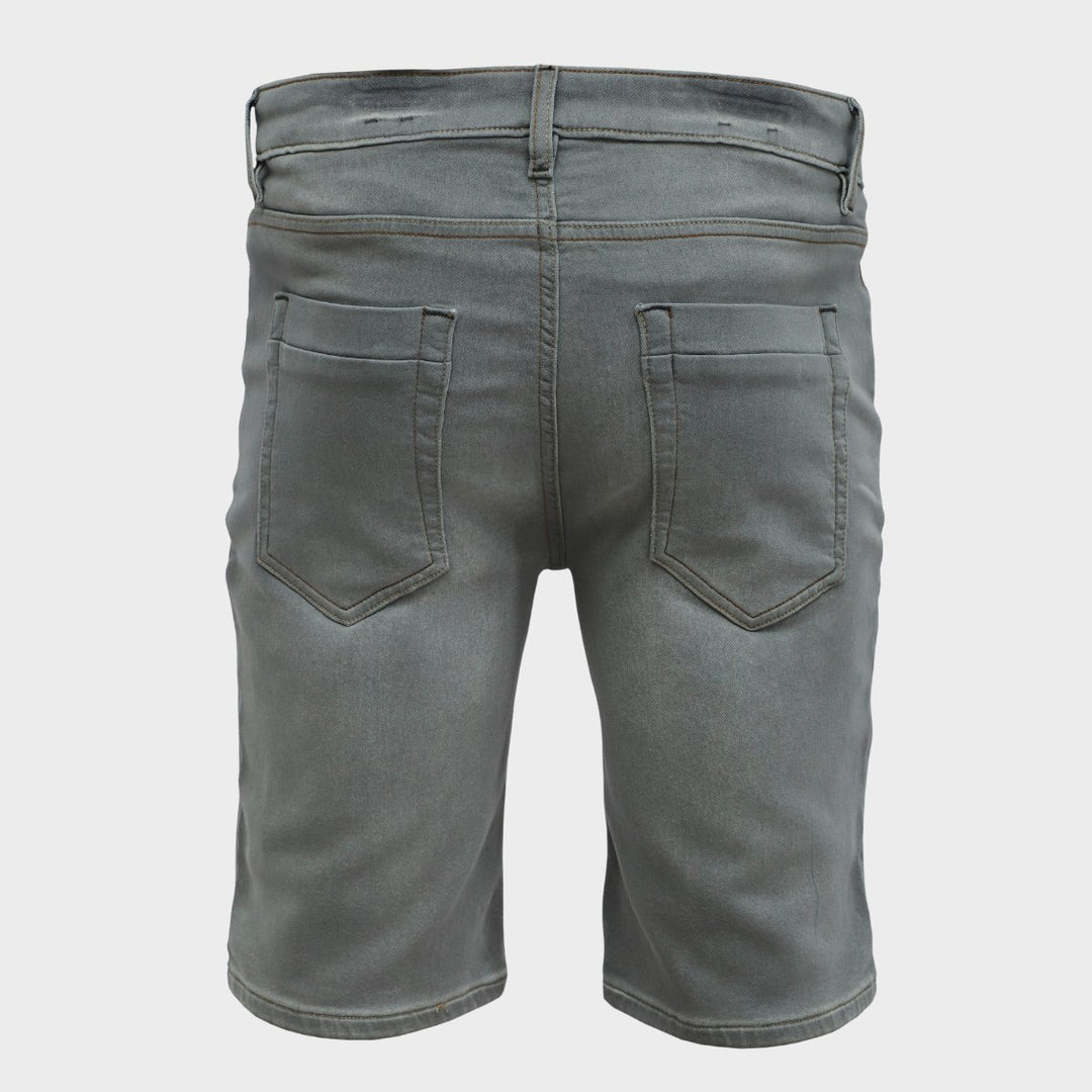 Men`s Grey Wash Denim Shorts from You Know Who's