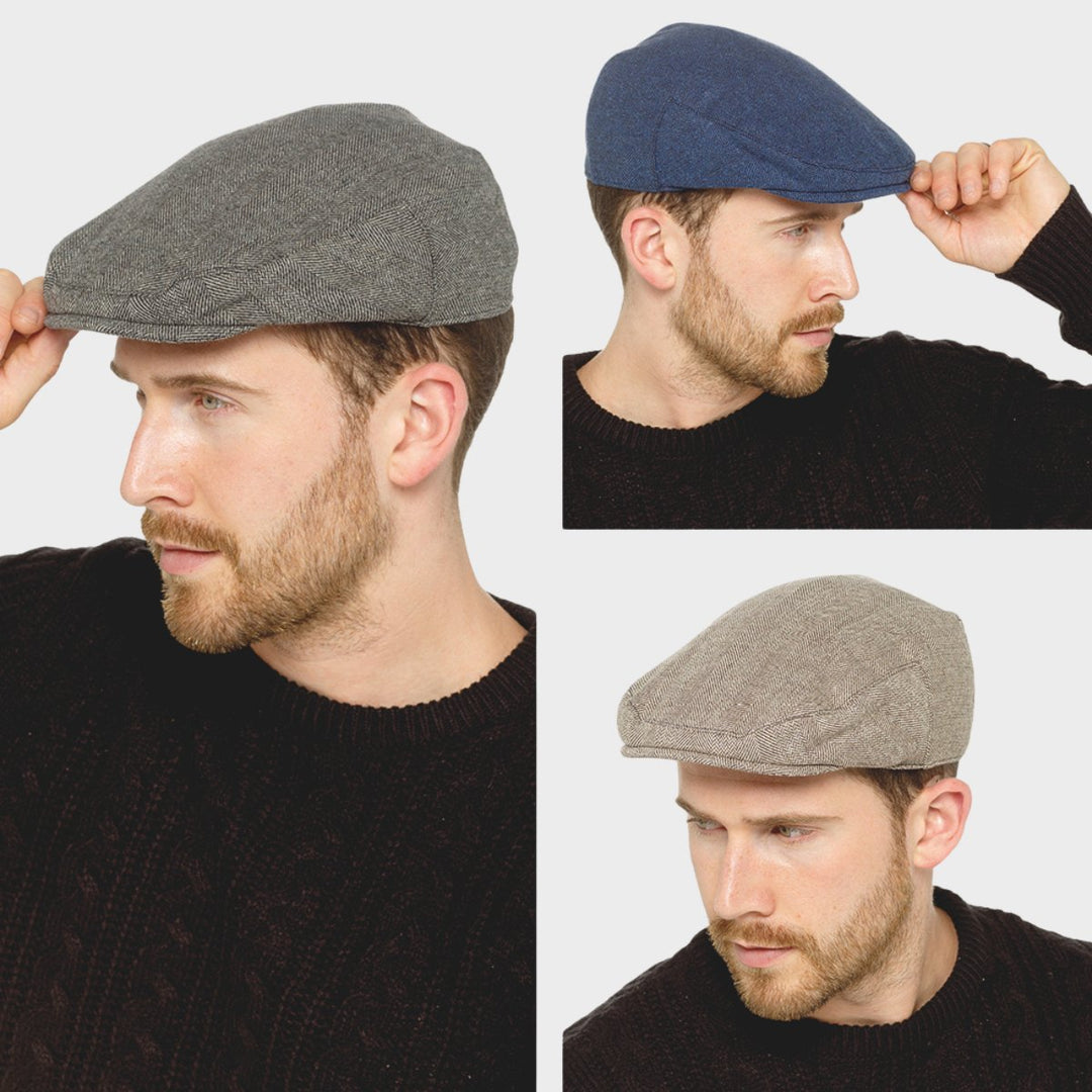 Mens Herringbone Flat Cap from You Know Who's