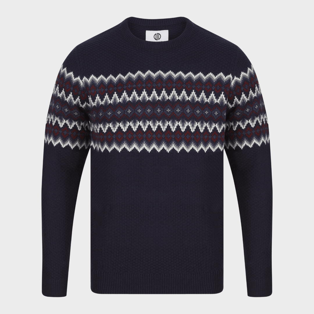 Mens Ink Fairisle Jacquard Jumper from You Know Who's