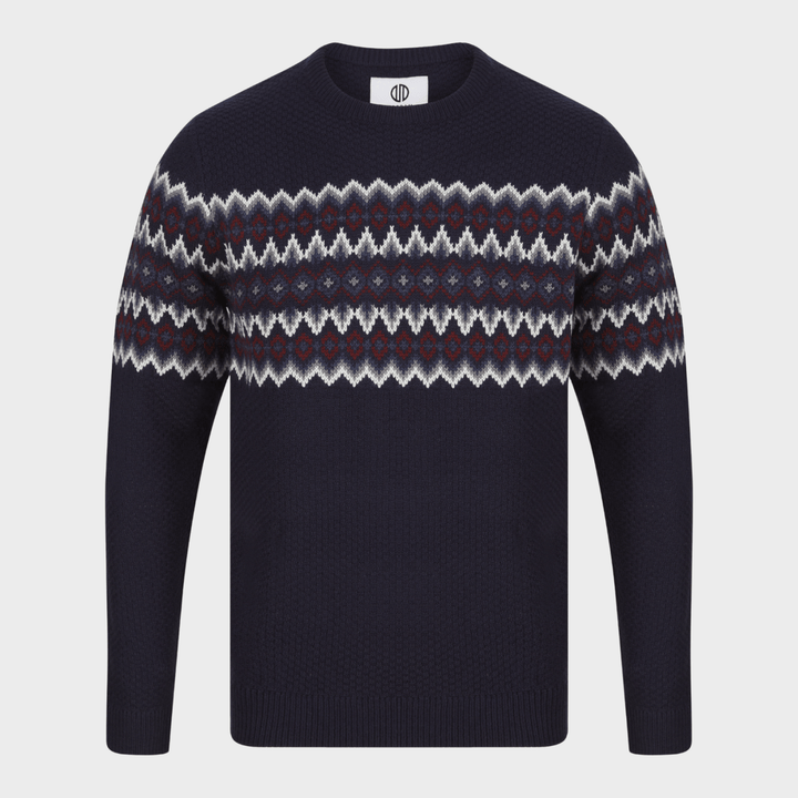 Mens Ink Fairisle Jacquard Jumper from You Know Who's