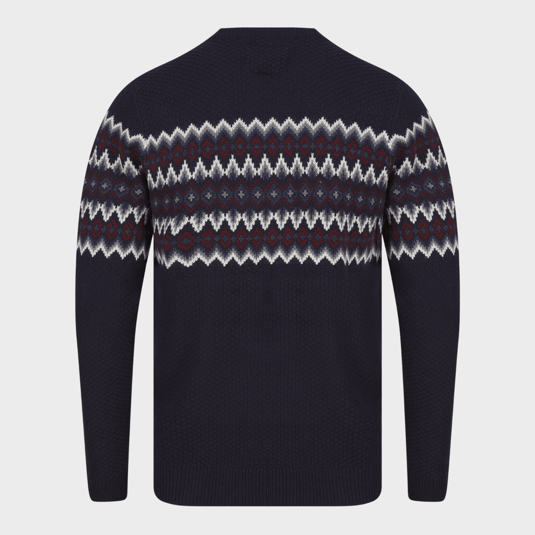 Mens Ink Fairisle Jacquard Jumper from You Know Who's