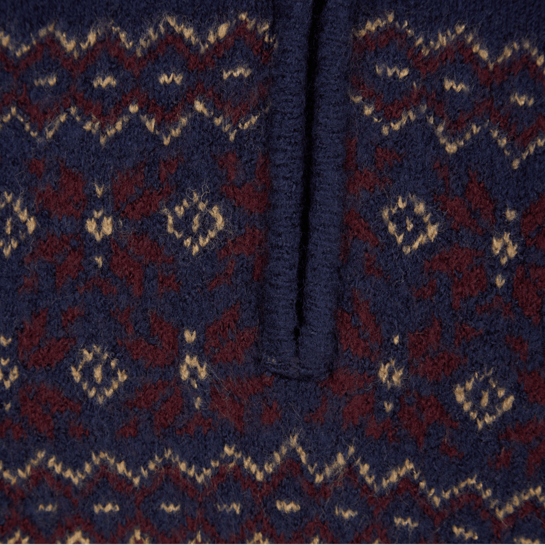 Mens Ink Jacquard 1/4 Zip Jumper from You Know Who's