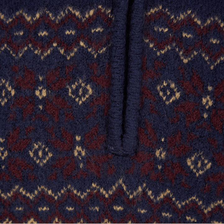 Mens Ink Jacquard 1/4 Zip Jumper from You Know Who's