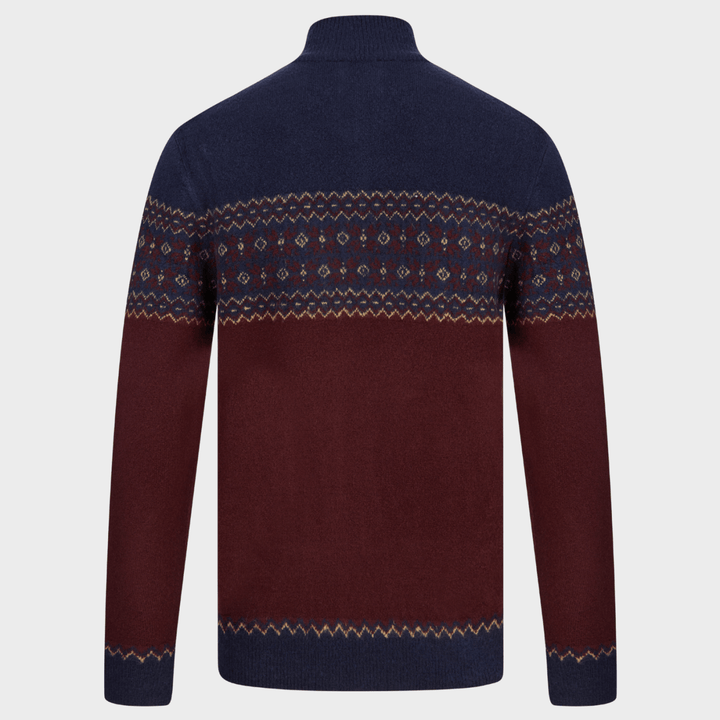 Mens Ink Jacquard 1/4 Zip Jumper from You Know Who's