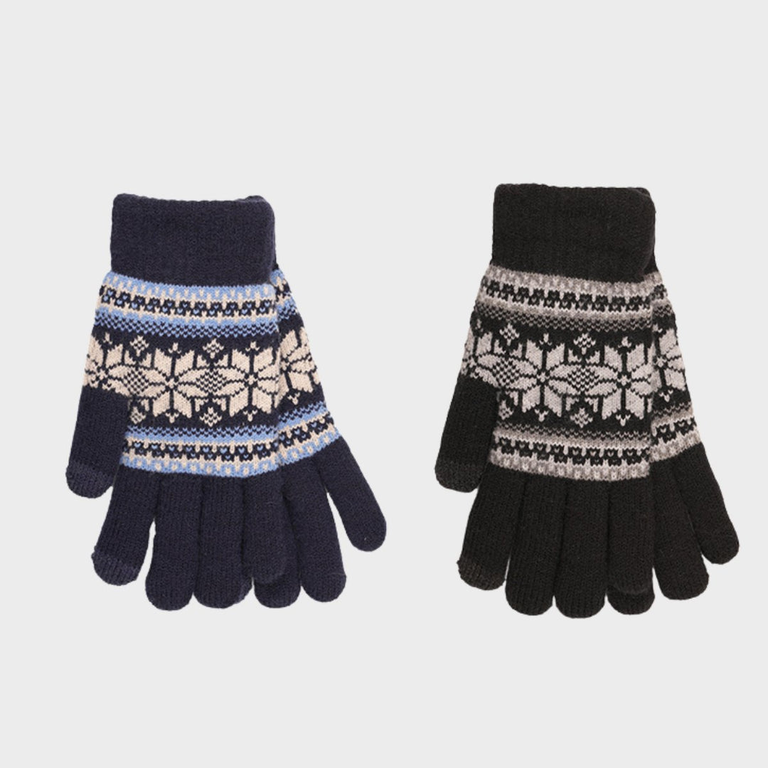 Mens Jacquard Gloves with touch screen from You Know Who's