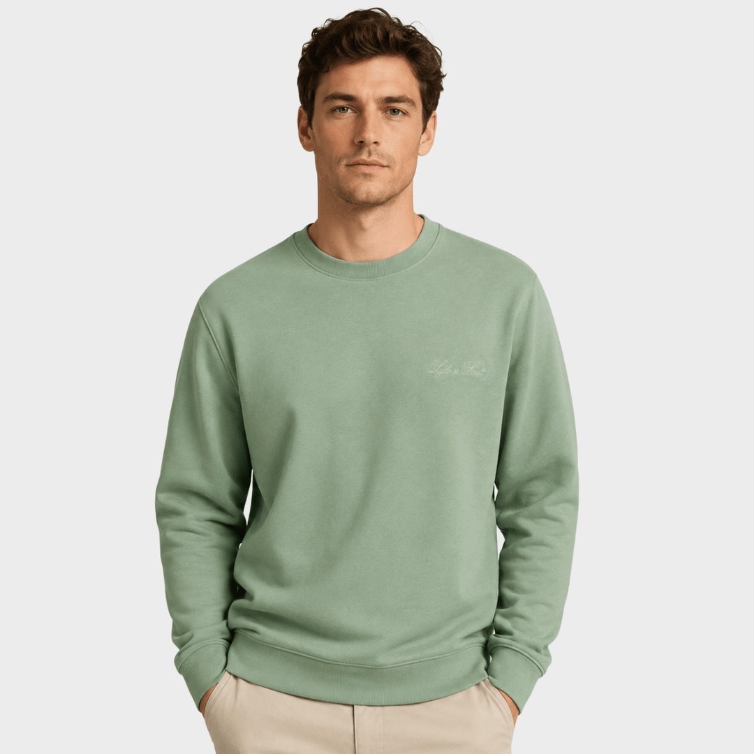 Mens Jade Lyle & Scott Embroidered Text Sweater from You Know Who's