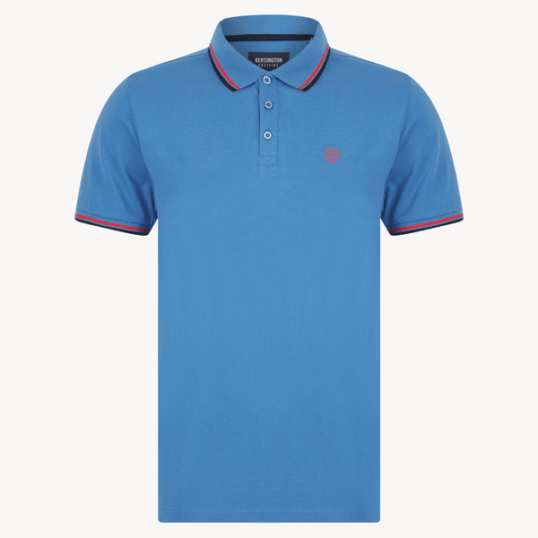Mens Kensington Blue Yonder Tipped Collar Polo from You Know Who's