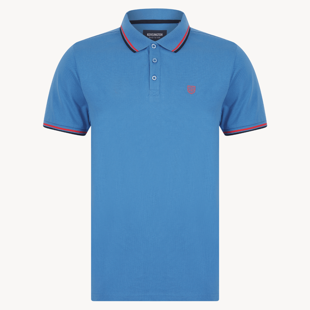 Mens Kensington Blue Yonder Tipped Collar Polo from You Know Who's