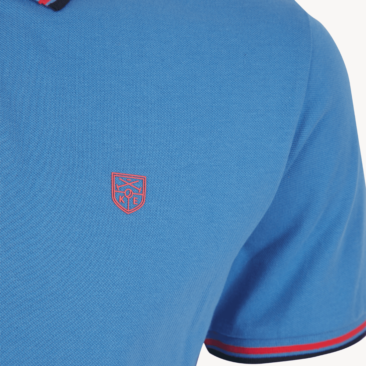 Mens Kensington Blue Yonder Tipped Collar Polo from You Know Who's