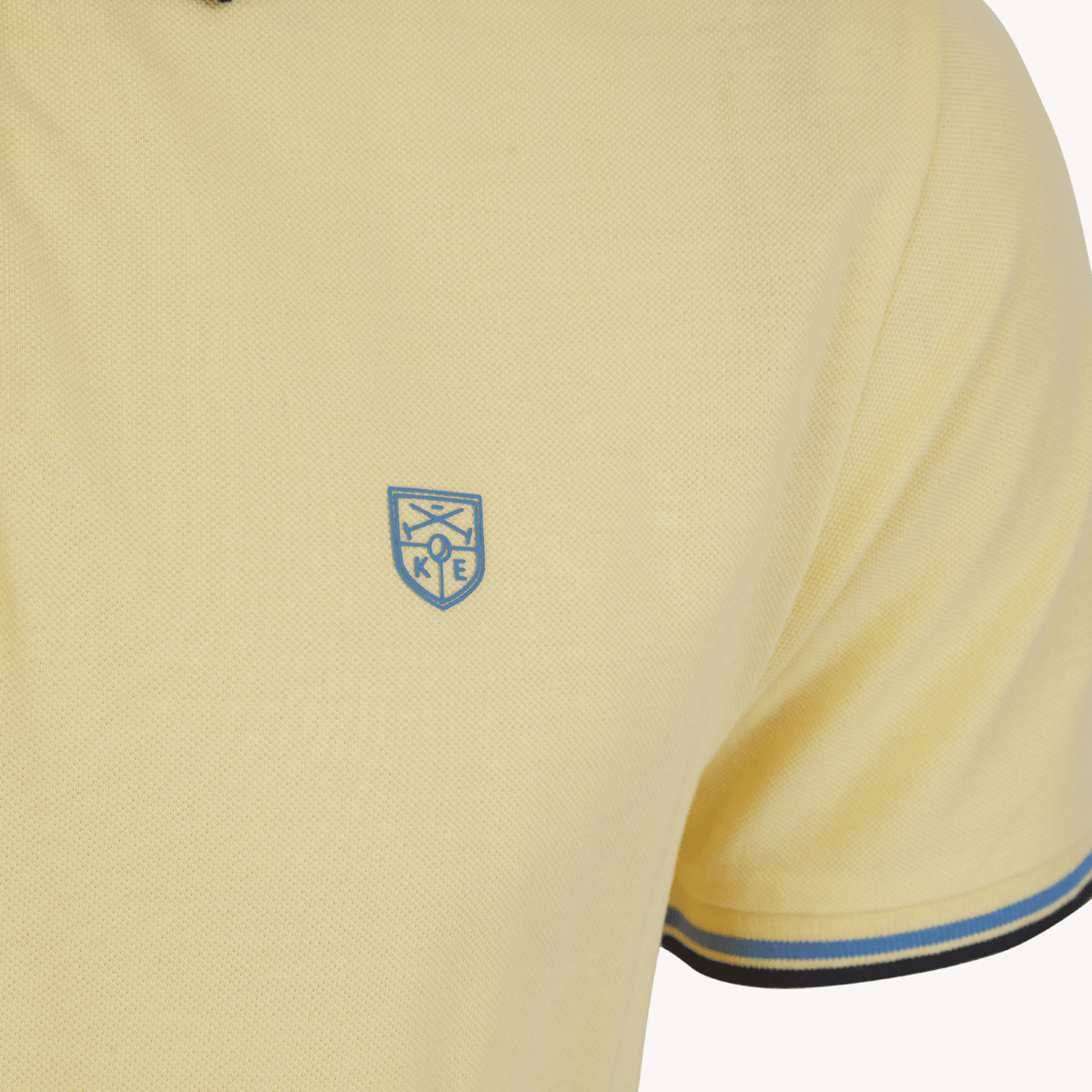 Mens Kensington Yellow Tipped Collar Polo from You Know Who's