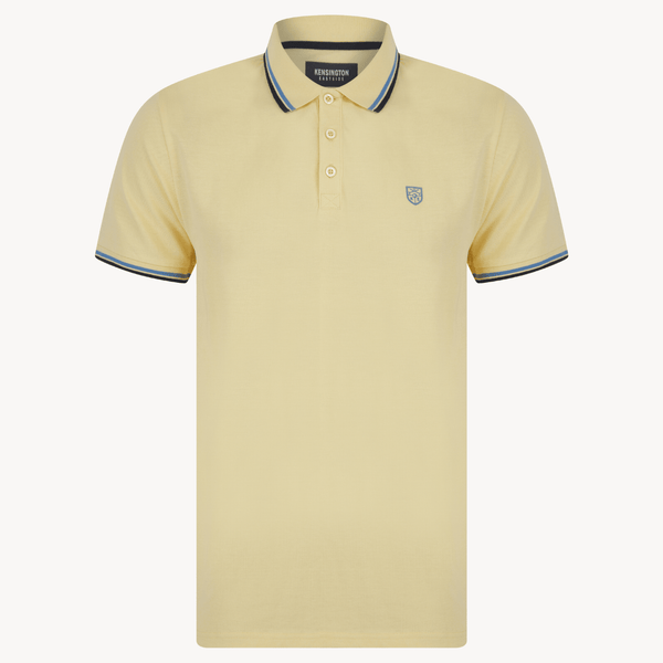 Mens Kensington Yellow Tipped Collar Polo from You Know Who's