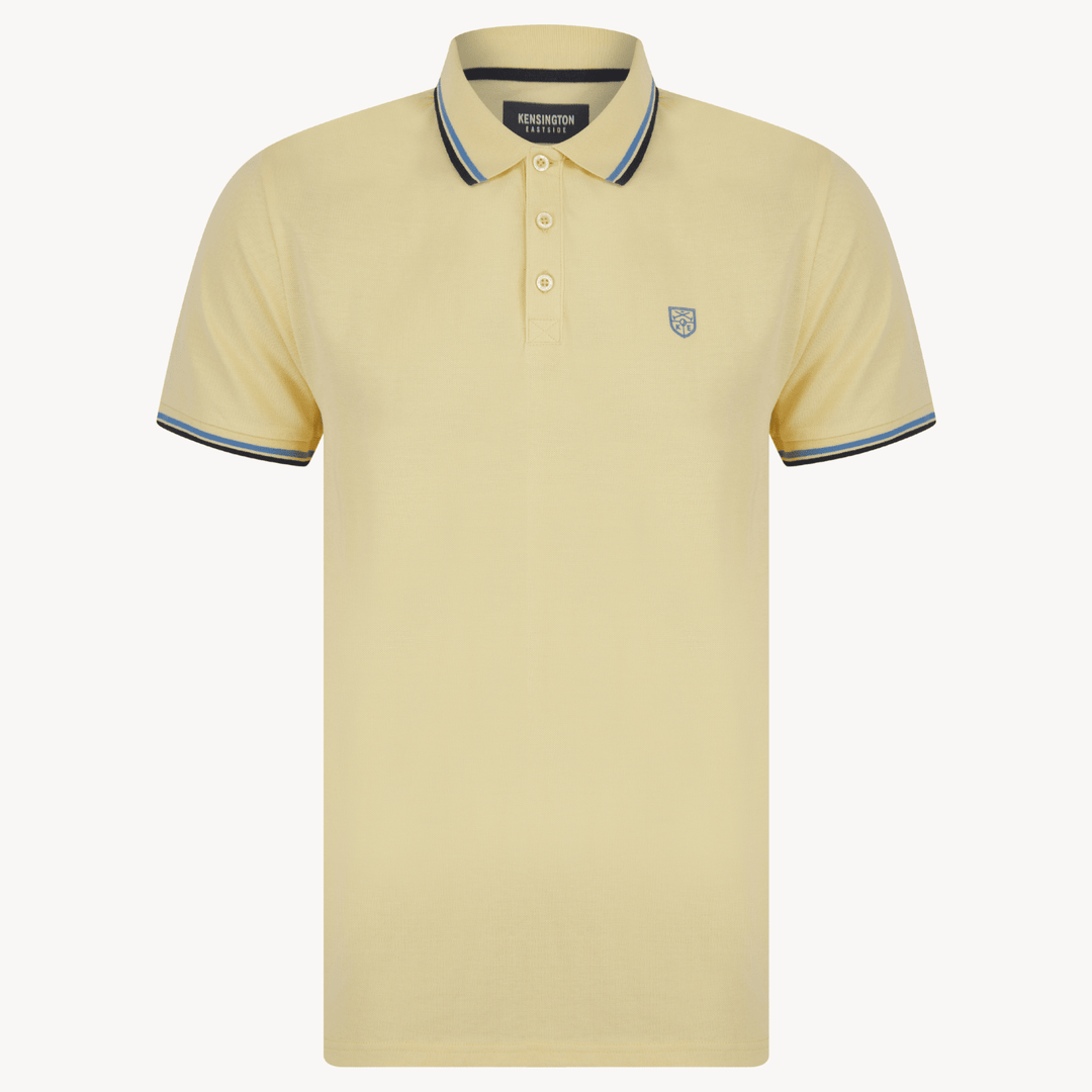 Mens Kensington Yellow Tipped Collar Polo from You Know Who's