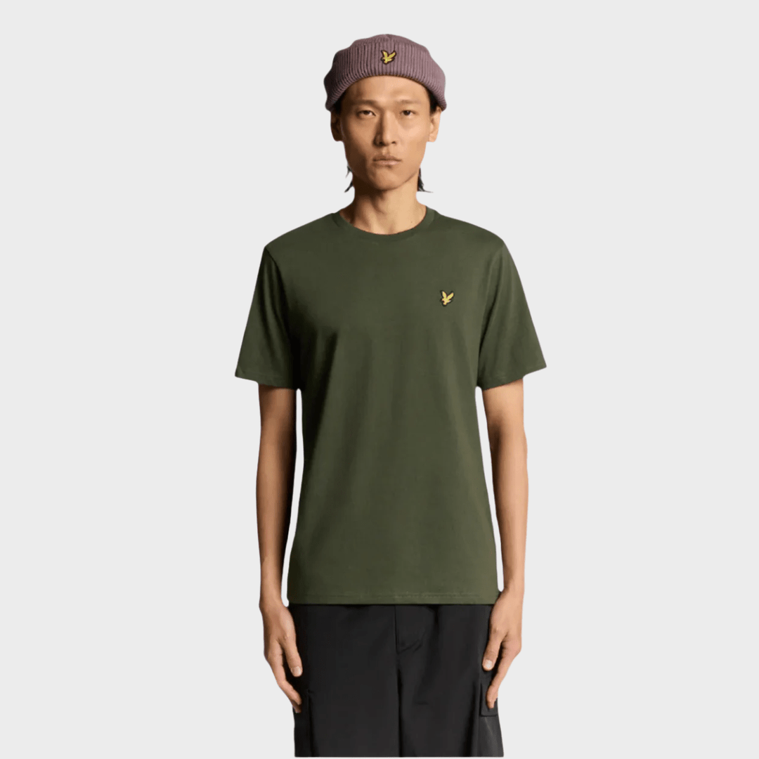 Men's Khaki Lyle & Scott Gold Logo T-shirt from You Know Who's