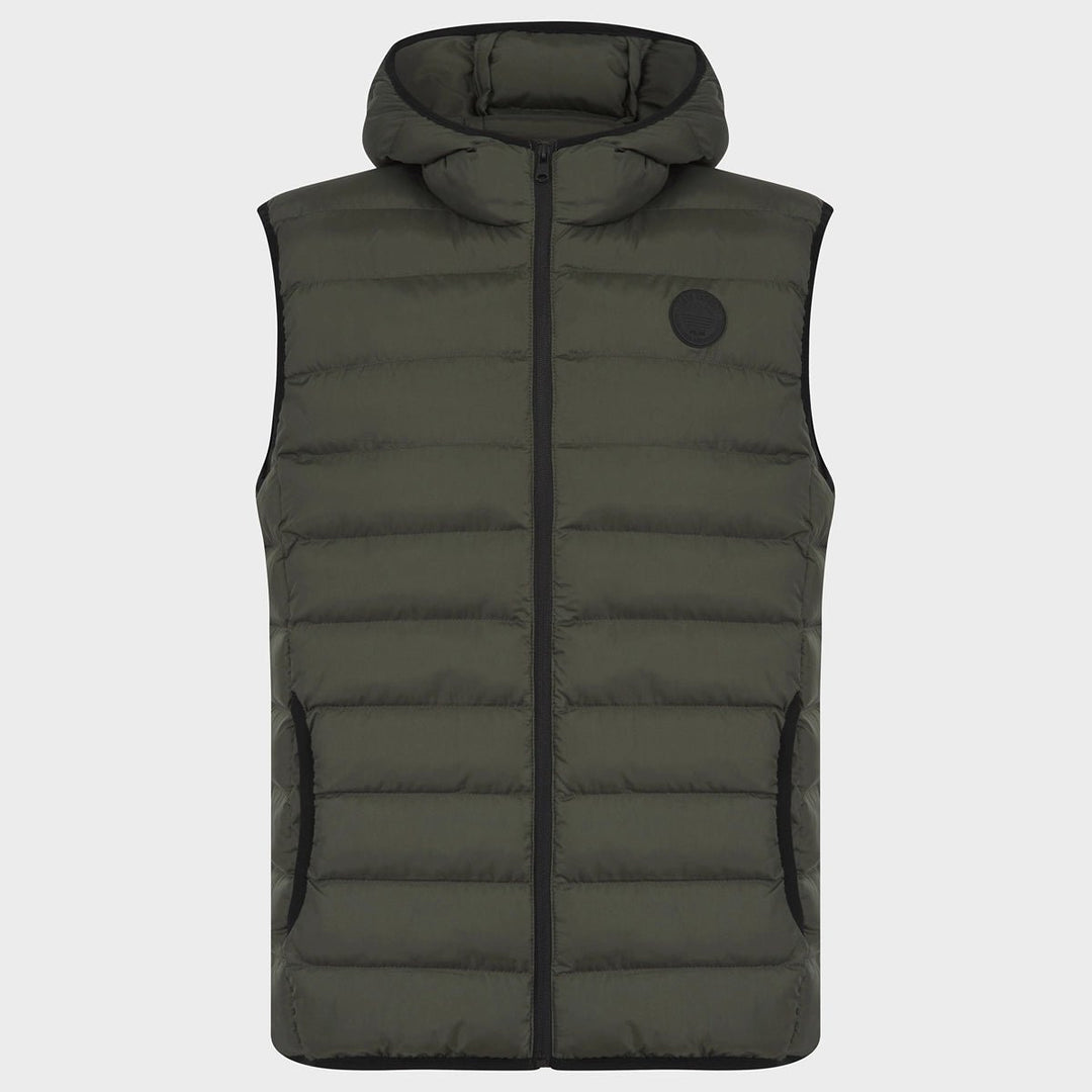 Mens Khaki Quilted Gilet from You Know Who's