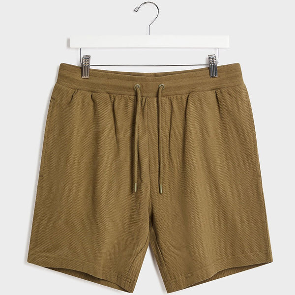 Mens Khaki Textured Popcorn Shorts from You Know Who's